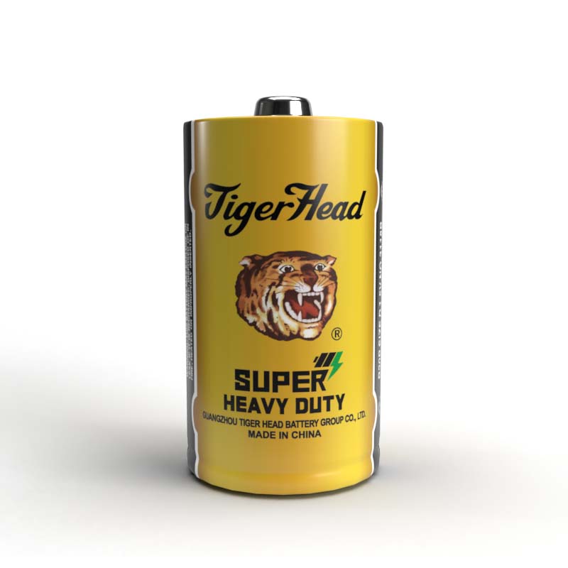 Batterie Tiger Head Carbon Zinc Batterie ultra-résistante de taille D R20p