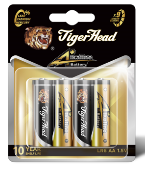 PILES ALCALINES TIGER HEAD A+ LR6 TAILLE AA